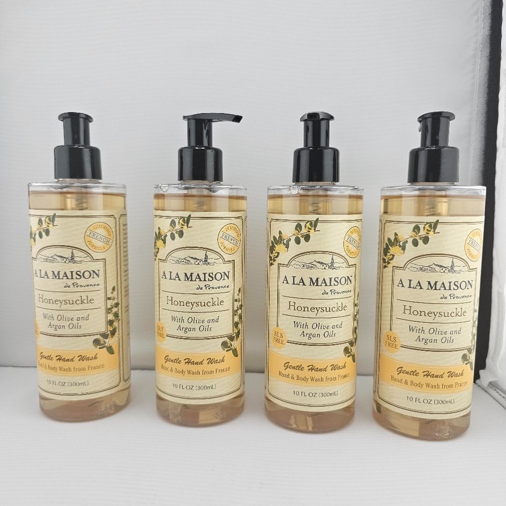 A La Maison Honeysuckle Gentle Hand & Body Wash 10 oz. Bulk 4pcs